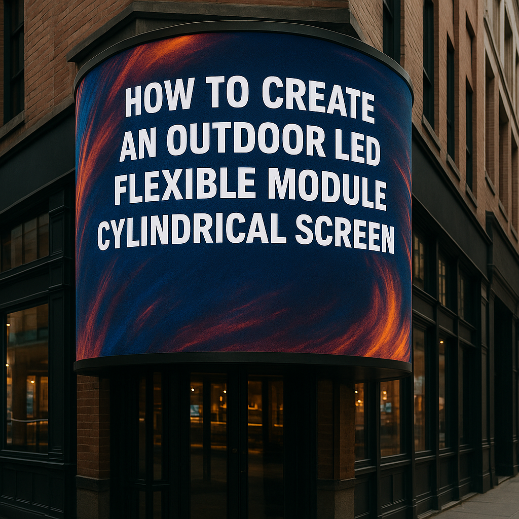 How to Create an Outdoor LED Flexible Module Cylindrical Screen