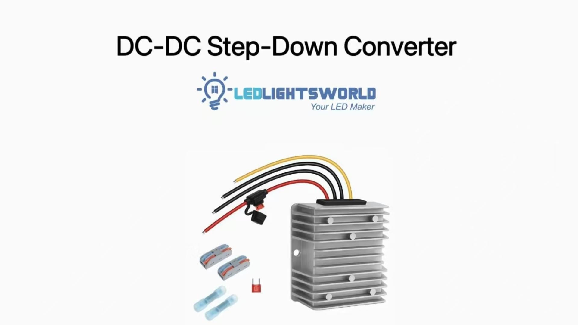 DC 24V to 12V Voltage Converter 15A – IP68 Waterproof Buck Converter Demo | LEDLightsWorld