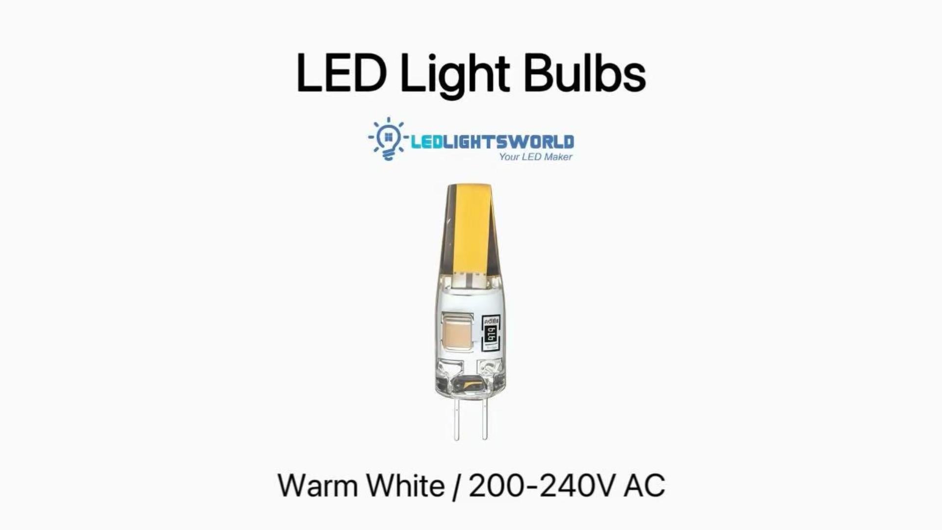 G4 LED Light Bulbs 1.5W – Warm White AC 200–240V Overview | LEDLightsWorld