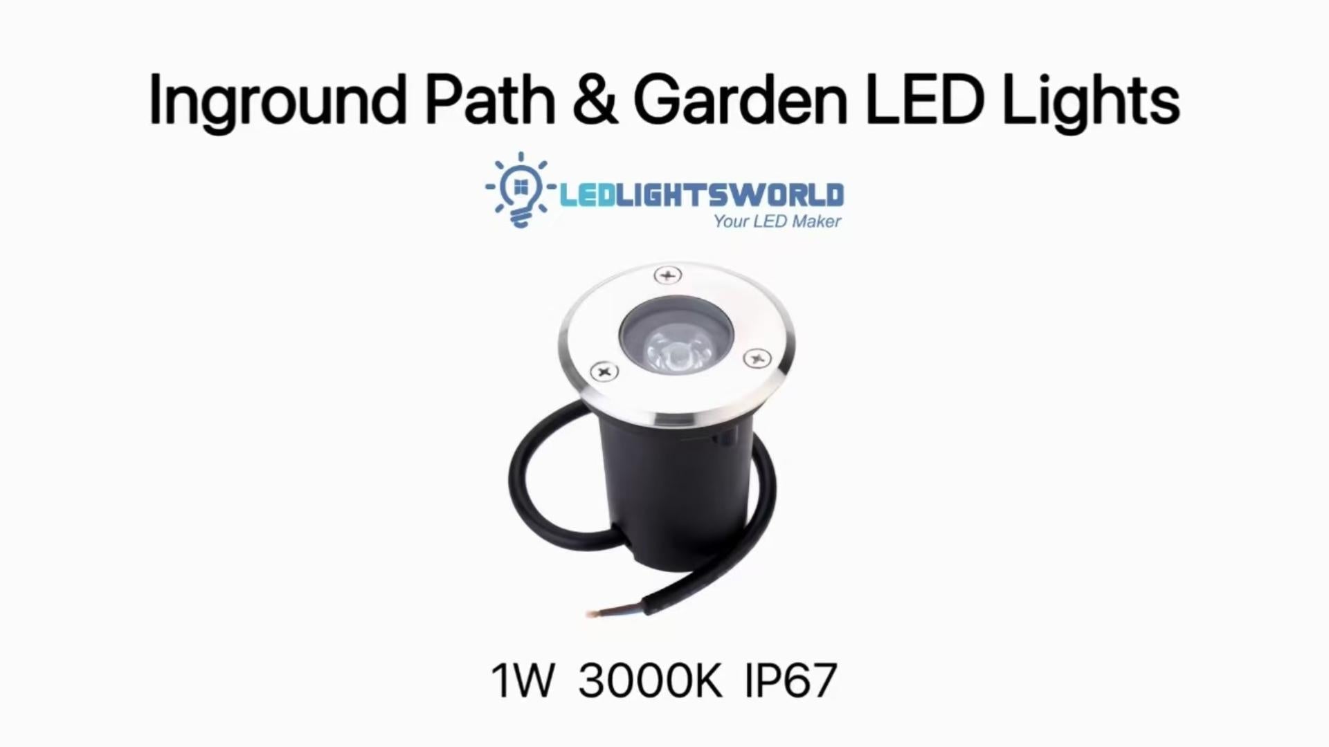 1W LED Inground Well Light IP67 Low Voltage Warm White Landscape Lighting Demo | LEDLightsWorld