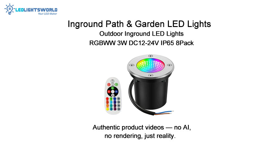 RGBWW Inground LED Well Lights 3W Low Voltage IP65 Outdoor Landscape Lighting Demo | LEDLightsWorld