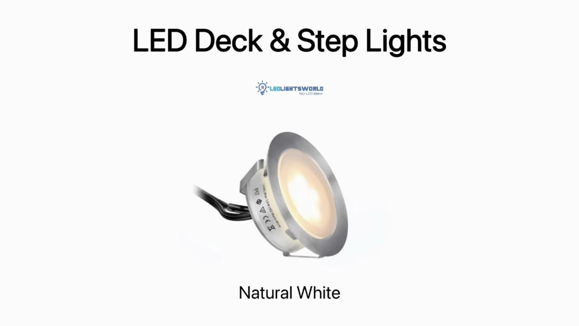 6-Pack 1.5W Recessed LED Deck Lights IP67 Natural White Outdoor Step Lighting Demo | LEDLightsWorld