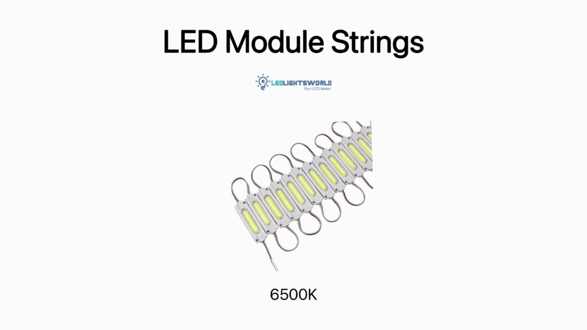 COB LED Module String 12V IP65 6500K for Channel Letters & Signage Demo | LEDLightsWorld