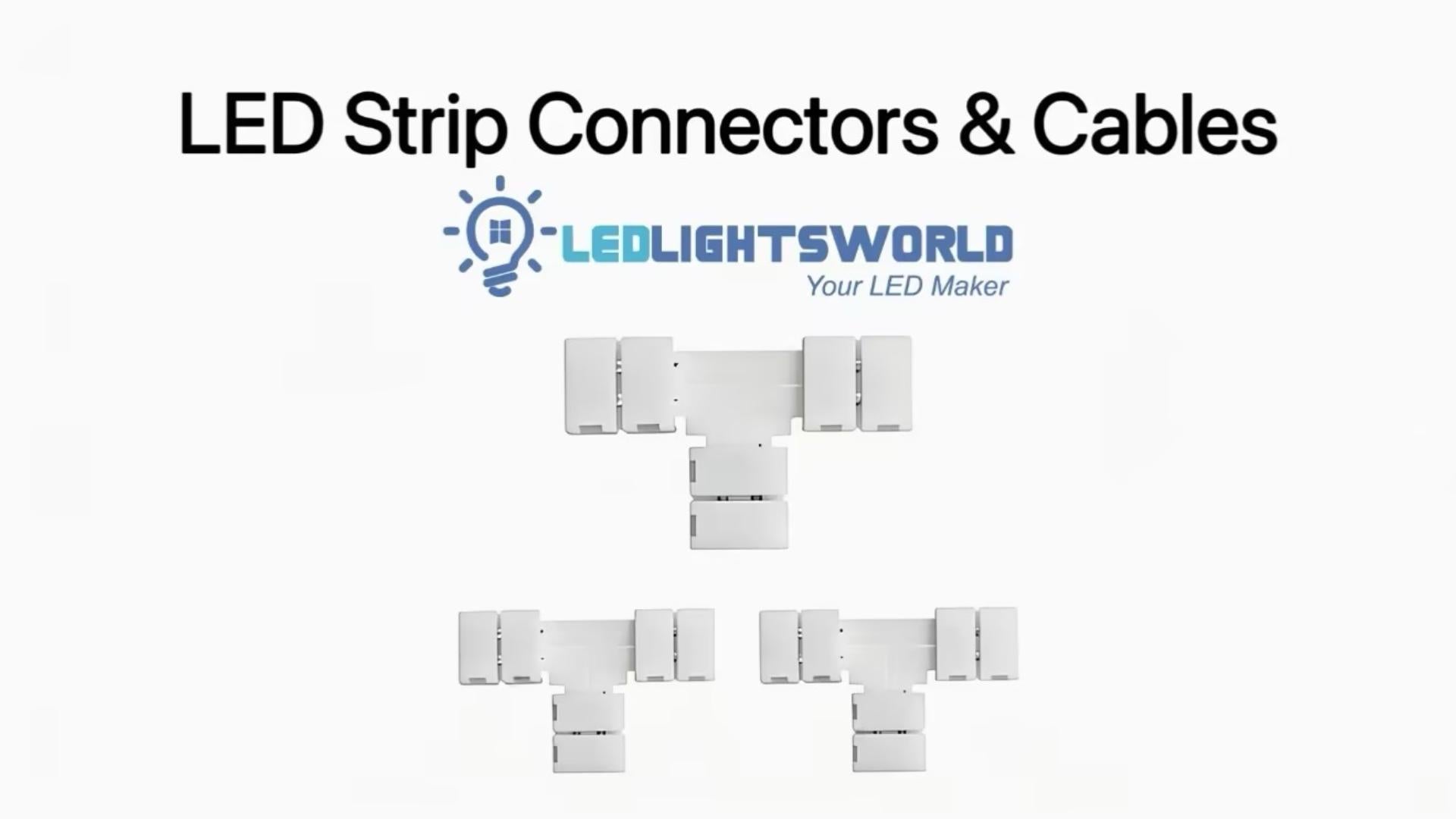 10mm 2-Pin LED Strip Connectors – Solderless Clip Set for Easy LED Wiring | LEDLightsWorld