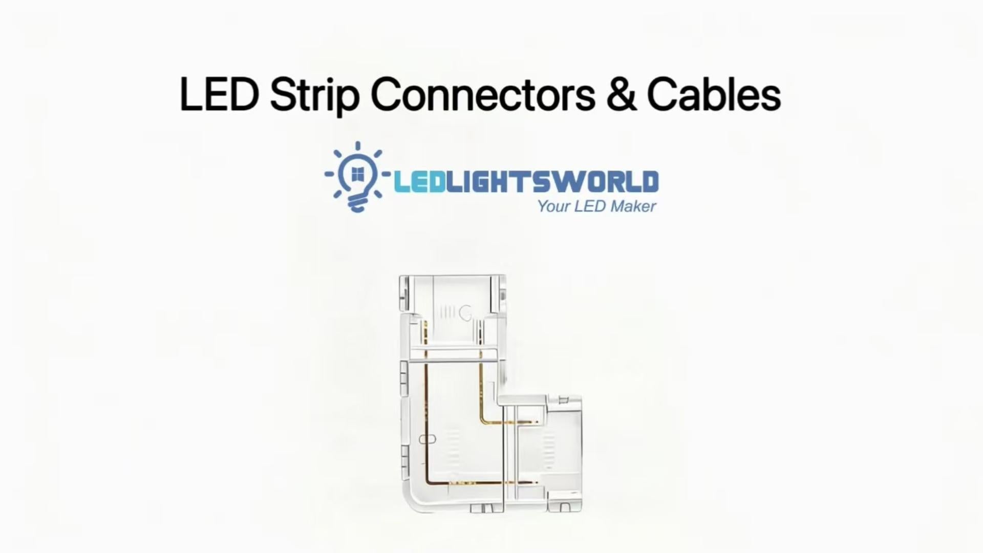 10mm 4-Pin Transparent Crystal LED Strip L-Connector – Solderless Design | LEDLightsWorld