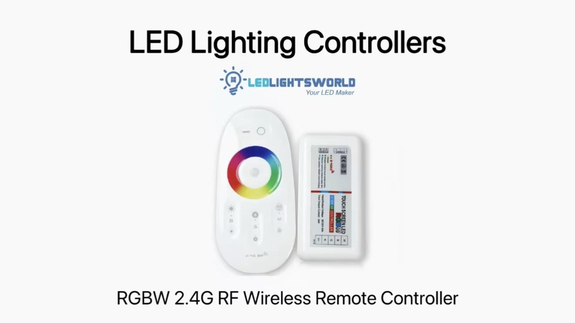 RGBW 2.4G RF Wireless LED Controller with Touch Color Ring for 12V/24V