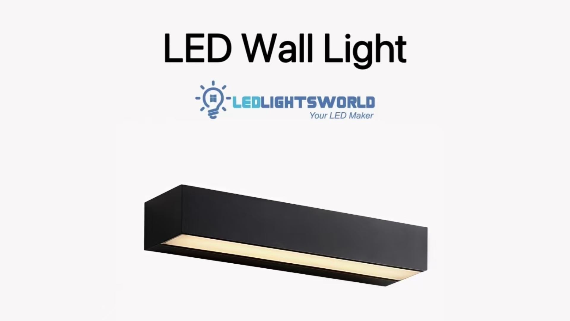 Outdoor LED Wall Light 28W | 3000K | IP65 Waterproof Square Aluminum Sconce | LEDLightsWorld