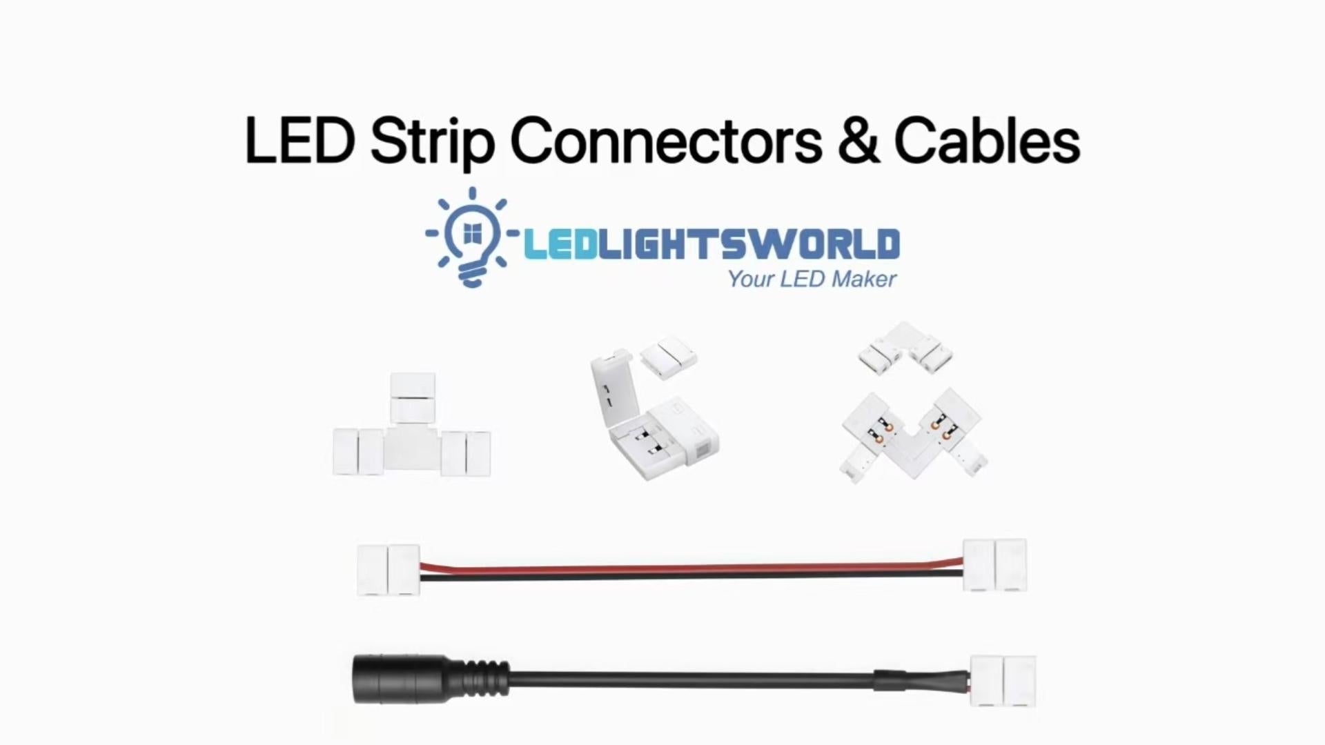 8mm 2-Pin Solderless LED Strip Connector Kit – Quick Connection Demo | LEDLightsWorld