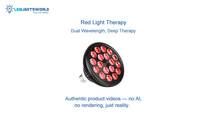 18×3W PAR38 Dual-Chip Red & NIR Therapy Light – 660nm + 850nm Synergy Demo
