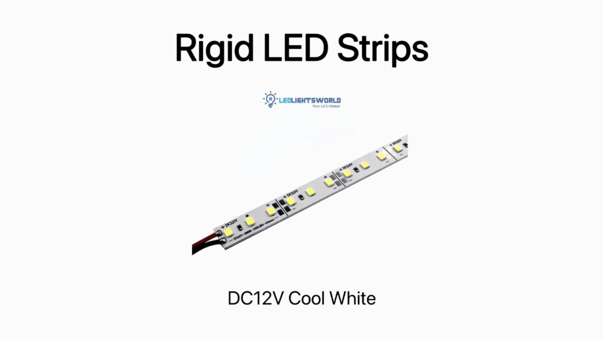 DC12V SMD2835 Rigid LED Strip Light Cool White 120 LEDs/m Indoor Lighting Demo | LEDLightsWorld