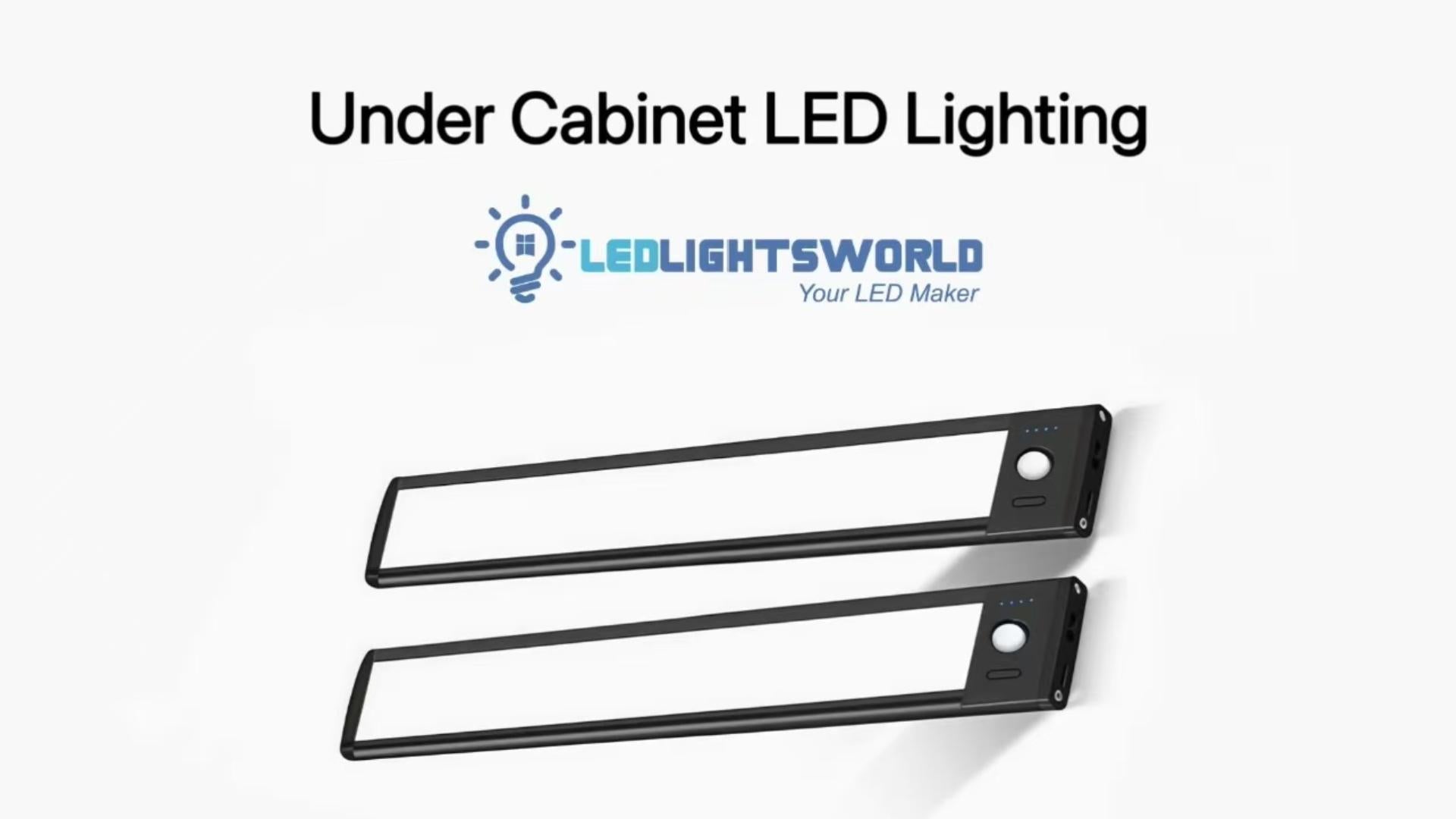 Rechargeable Under Cabinet Light with Motion Sensor – 12” 3CCT Magnetic Light Demo | LEDLightsWorld