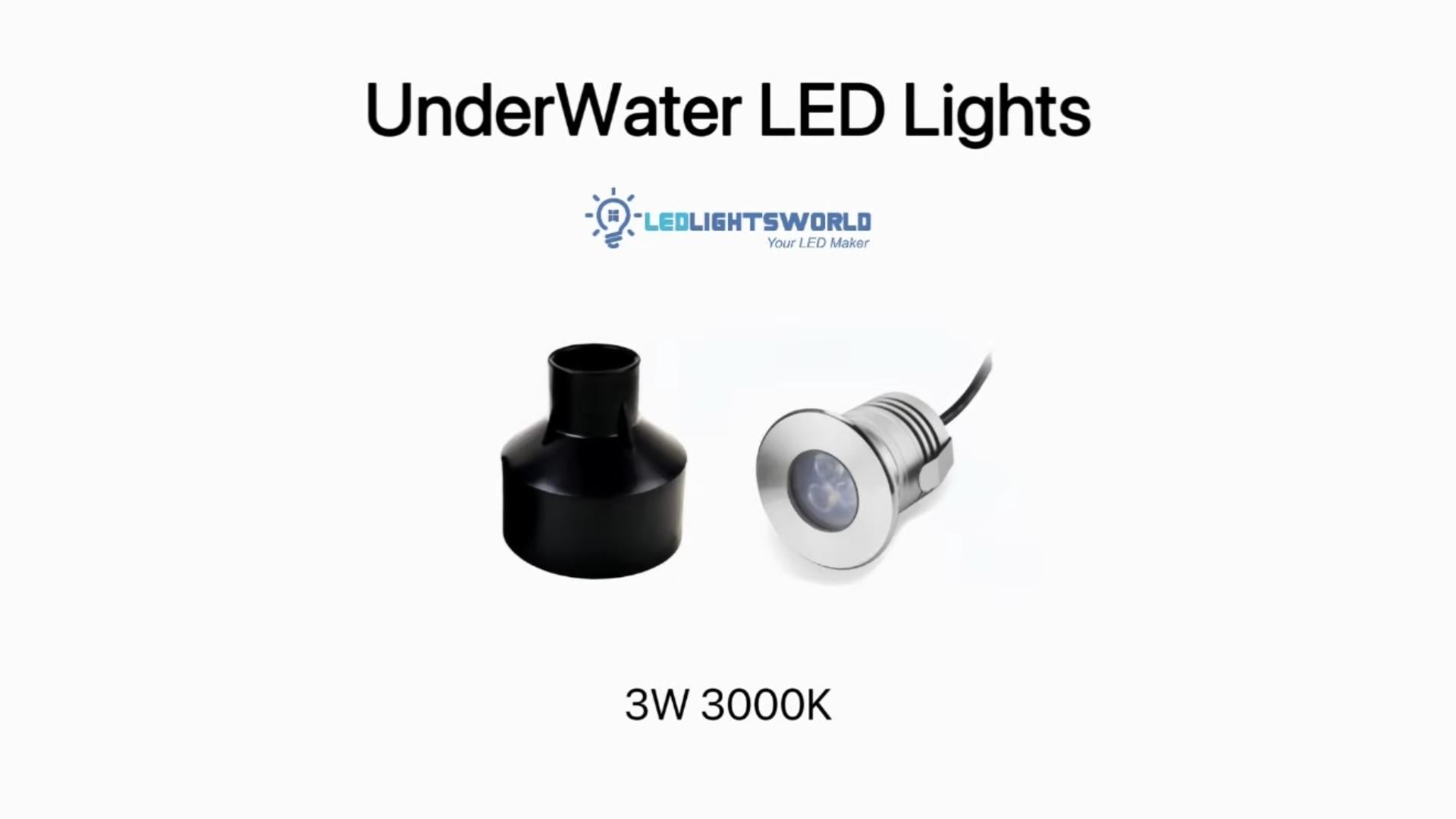 3W Underwater Pool Lights IP68 Waterproof Low Voltage Submersible Lighting Demo | LEDLightsWorld