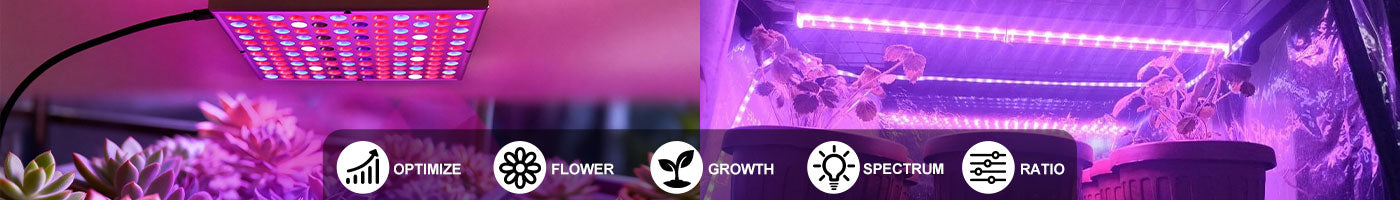 LED Grow Light for Indoor Plants with Stand UV& Full Spectrum Halo