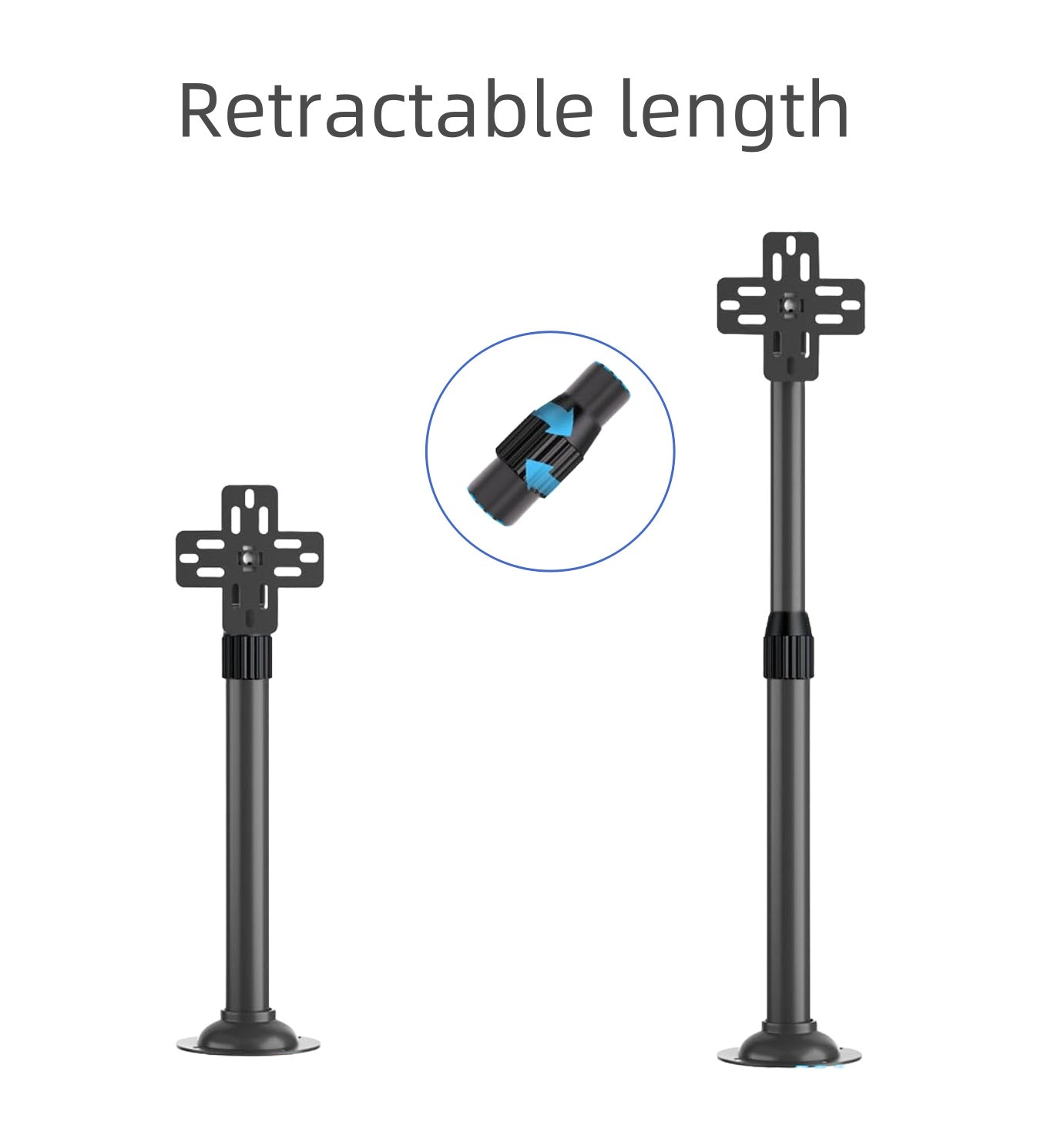 F Series Stand & Mount Options for 3D Hologram Fan | Floor Stand / Ceiling Mount (No Housing) | Compatible with F Series ≤100cm(39.4inch) | Black Finish