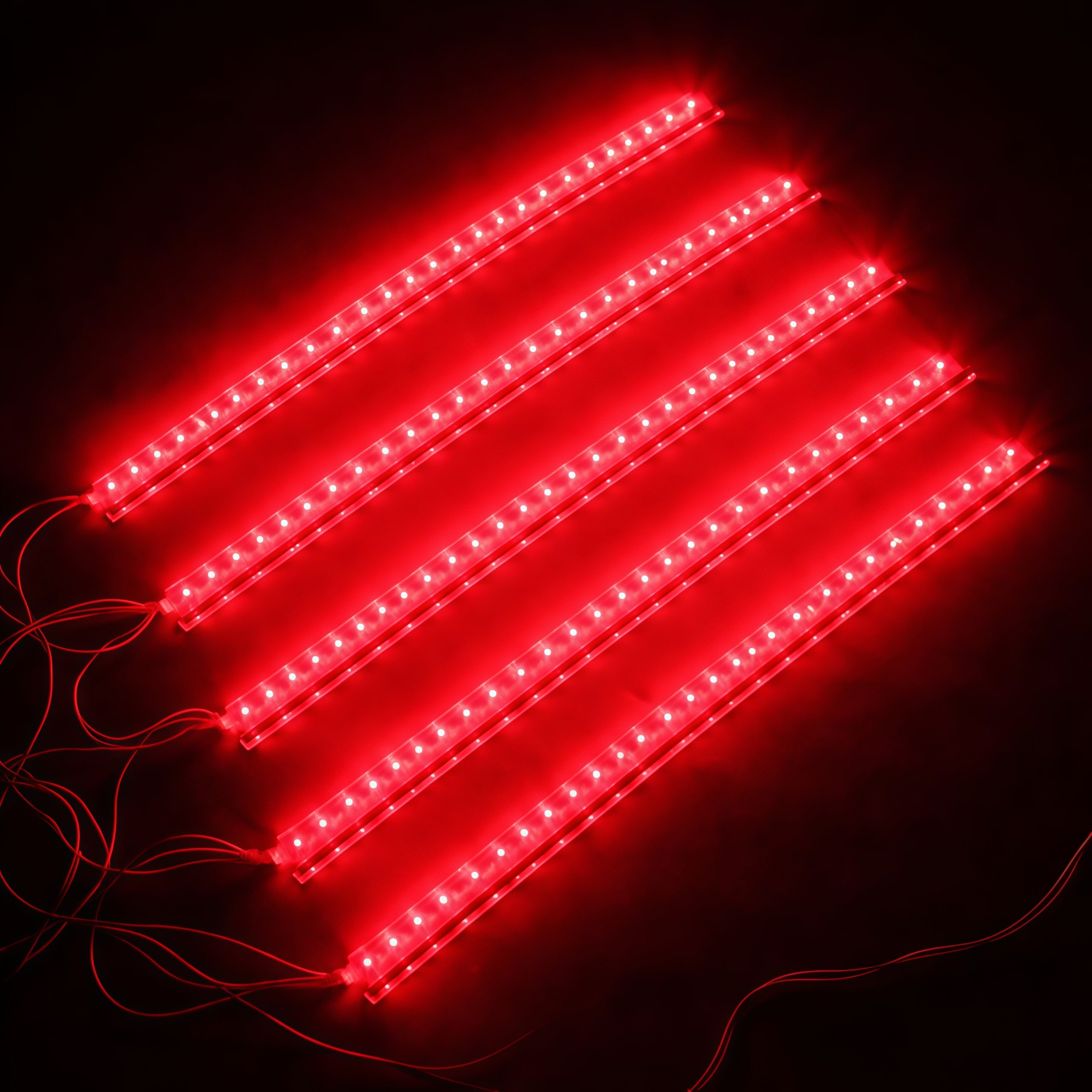 Waterproof Flexible Grill LED Strip Lights – DC 12V | 3000K / 6000K / Red / Green / Blue | 24cm–96cm | Single Color LED Strip for Motorcycle & Car Decorative Lighting | 10/50/100PCS