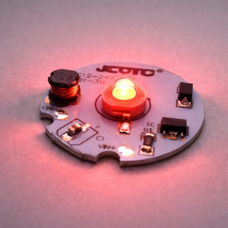 1W 3W DC12V-DC24V LED PCB Component 30mm Wide Round Board