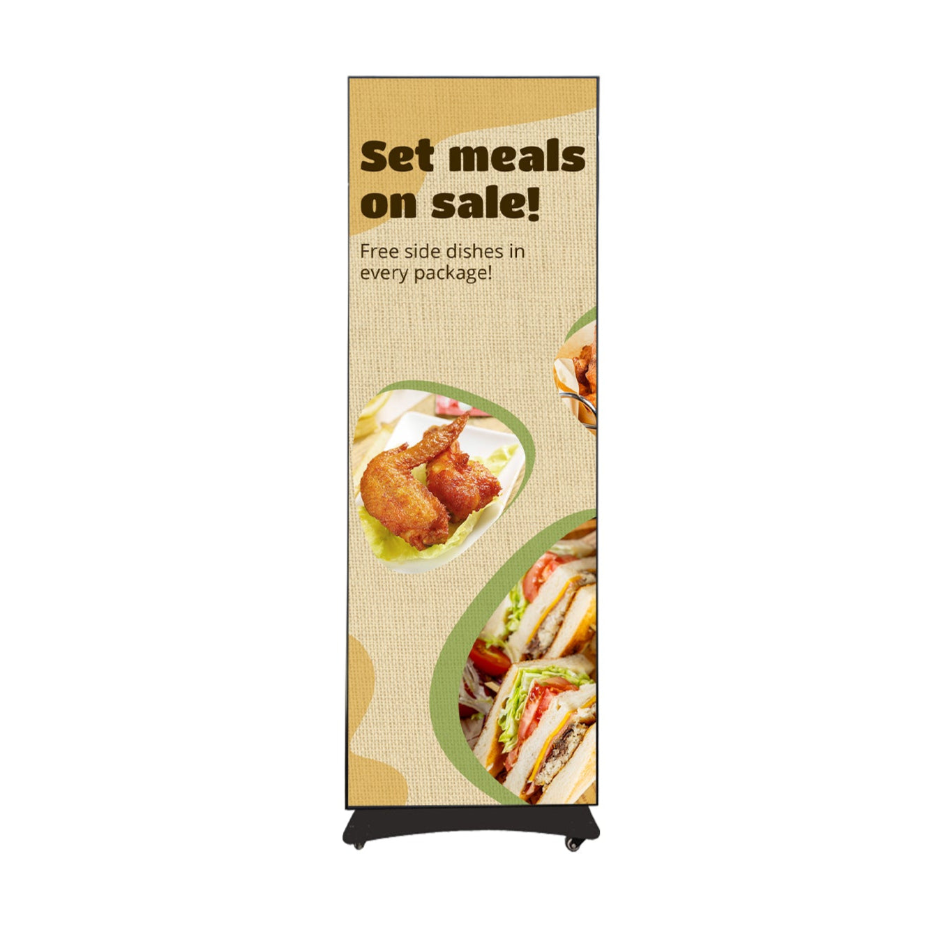 EP-BAT Series LED Poster Display | Battery Powered, No Plug Needed | Splicing-Capable | 640 / 960 × 1920mm | P2.5 / P1.86 / P1.53 / P1.25