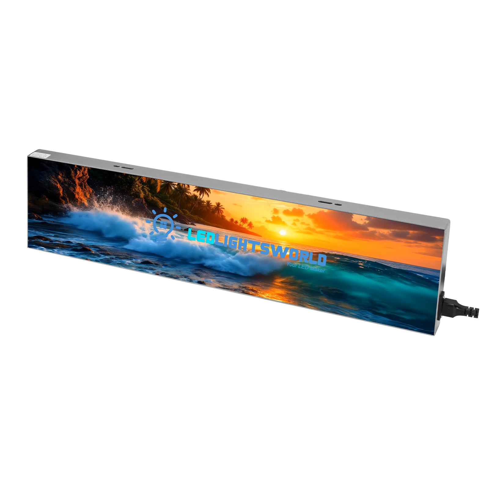 Présentoir LED sans cadre série FL – P1.86 · 160 × 640 mm | Écran GOB compact et ultra-fin pour montage sur vitrine ou mur