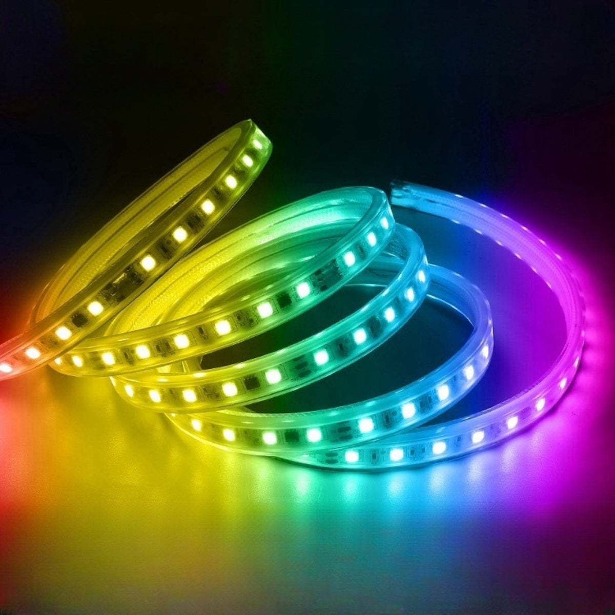 AC 110 V/220 V IP65 Hochspannungs-RGB-Farbwechsel-Neonstreifenlicht mit Netzstecker