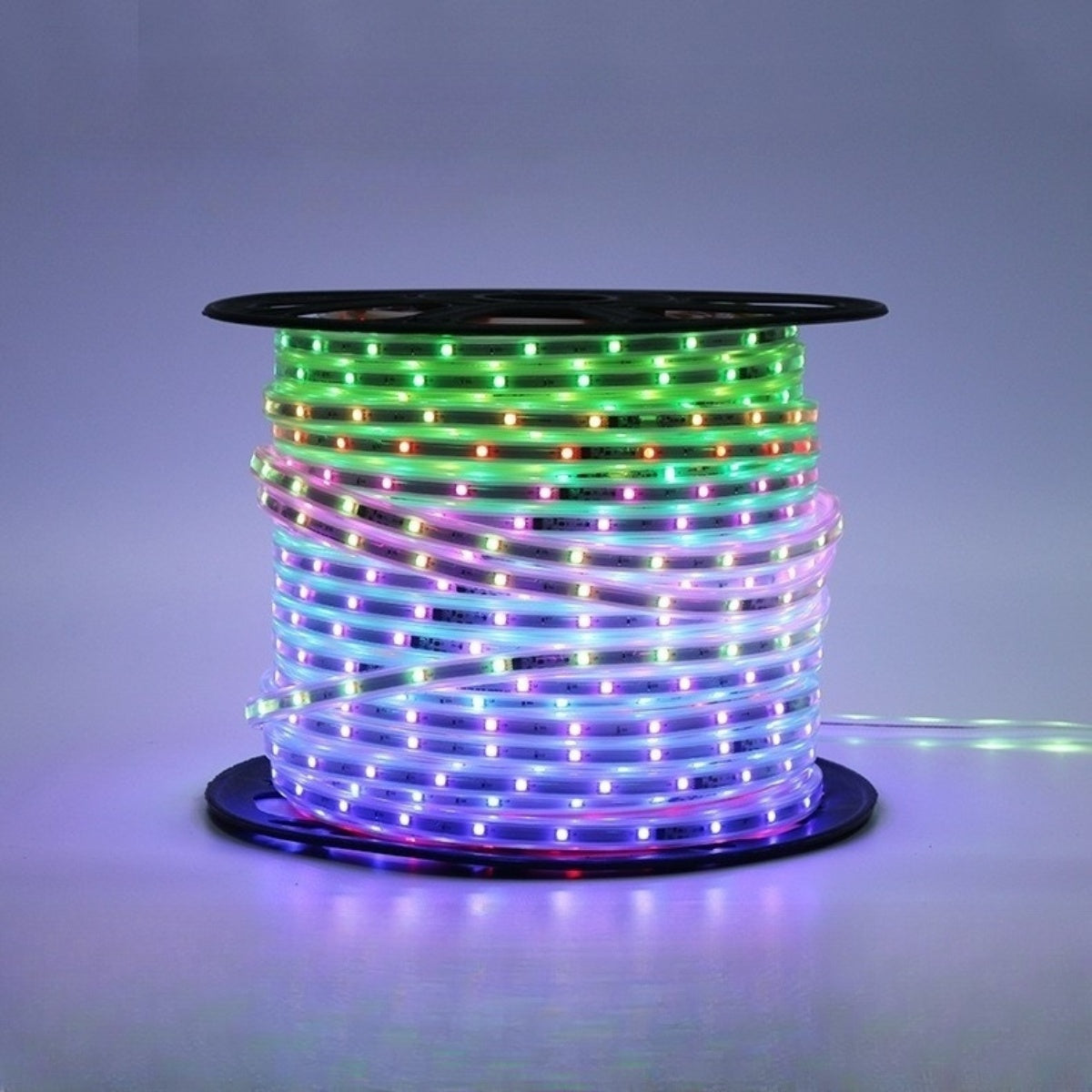 SMD5050 RGB Dream Color High Voltage LED Neon Strip Light - 7x15.5mm | 12W/M | SMD5050 60 LEDs/M | AC110-220V | Remote&APP Controller | IP67 Waterproof RGBIC Chasing Neon Light Kit | Indoor & Outdoor Decoration | 10/50M