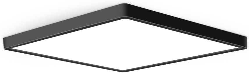12.0 Inch Square LED Ceiling Light – 24W – Black – 3000K / 4500K / 5000K / 6500K – Flush Mount Ceiling Light – Local Stock (US/UK/DE)