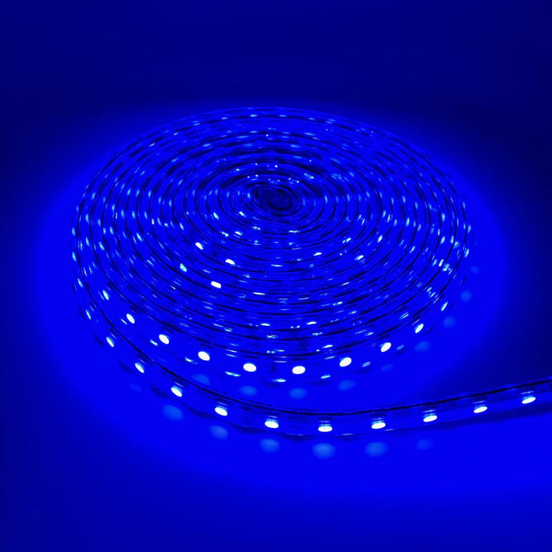 SMD5050 High Voltage LED Neon Strip Light - SMD5050 60 LEDs/M | 3000K / 4000K / 6000K / Red / Green / Blue / Pink | AC 110V / 220V | Waterproof Flexible Flat Rope Light with Power Plug | Indoor & Outdoor Decoration | 10/50M