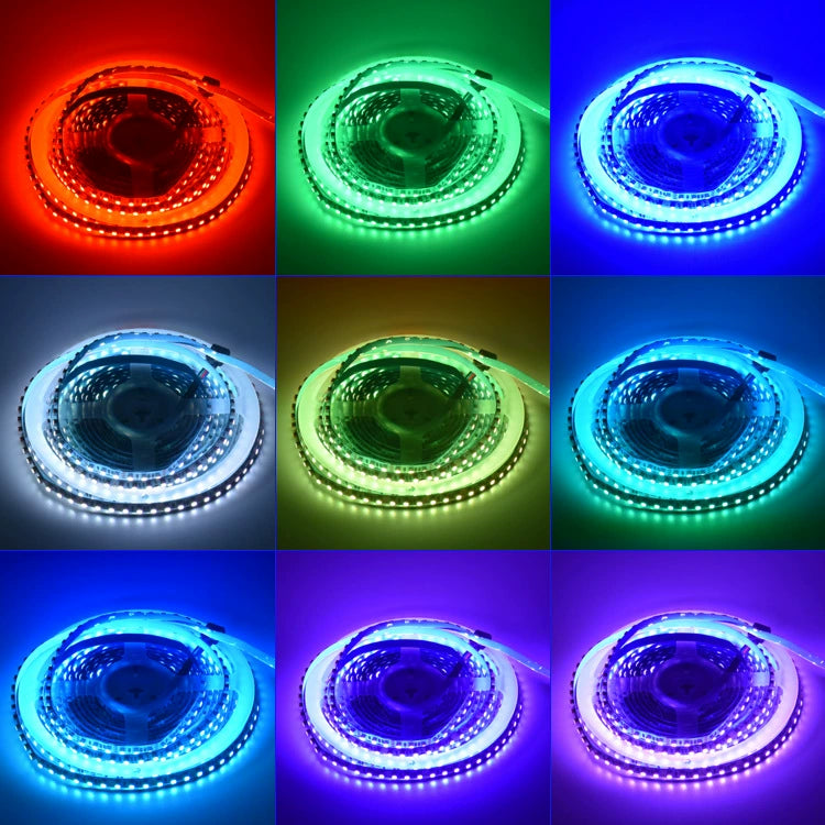 8MM Wide SMD3535 RGB LED Strip Light - DC12V | 120 LEDs/M | 8mm PCB | Non-Waterproof | for Mirror, Kitchen Cabinet, Bedroom | 5/50M