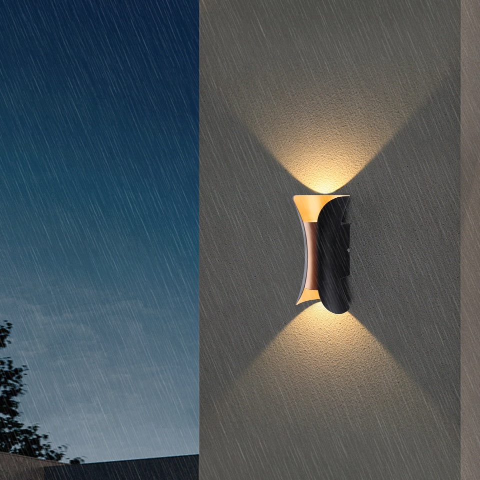 Waterproof LED Wall Light - 10W | 3000K / 6500K | White / Black / Black & Golden | Up & Down Outdoor Wall Sconce for Porch, Garden, Balcony & Indoor Decoration | Plastic Housing | IP65 | 4-Pack