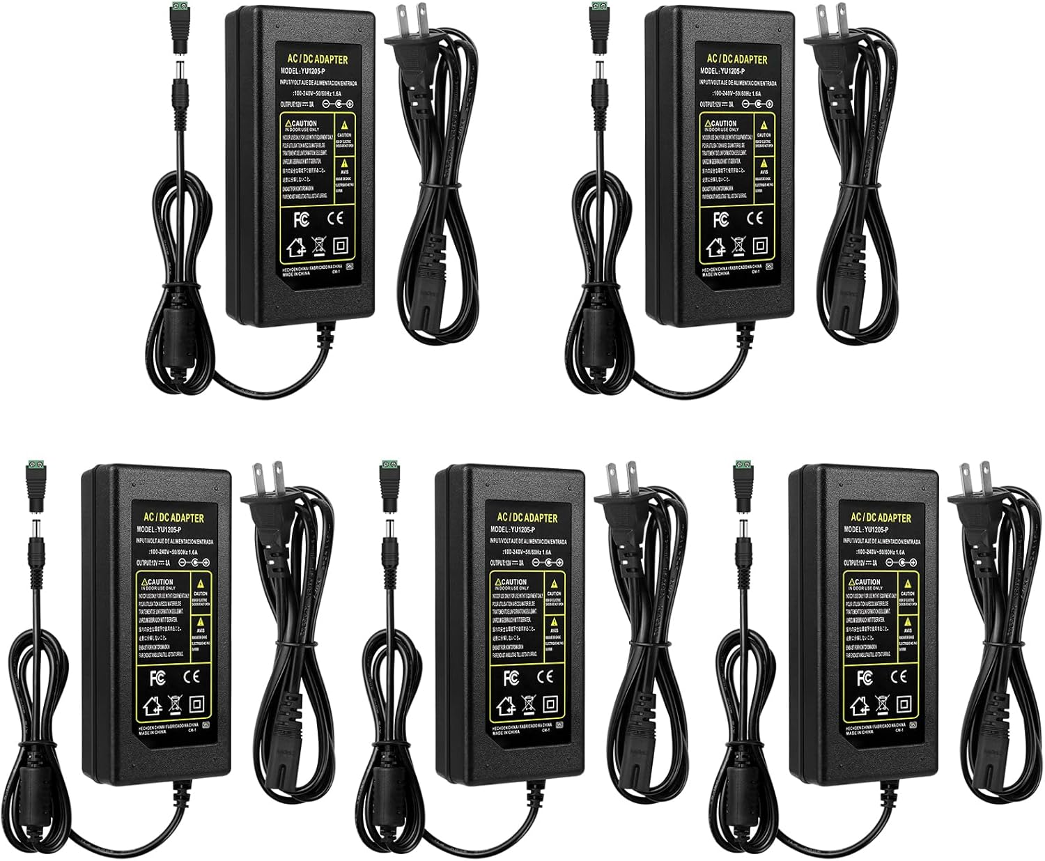 DC 12 V Desktop-Netzteiladapter 36 W–120 W, AC 100–240 V Eingang, Schalttransformator-Ladegerät mit US/UK-Stecker – für LED-Streifenlichter, CCTV, Pumpen und Elektronik