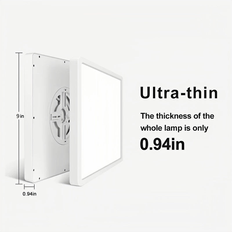 9.0 Inch Square LED Ceiling Light – 18W – White – 3000K / 4500K / 5000K / 6500K – Flush Mount Ceiling Light – Local Stock (US/UK/DE)