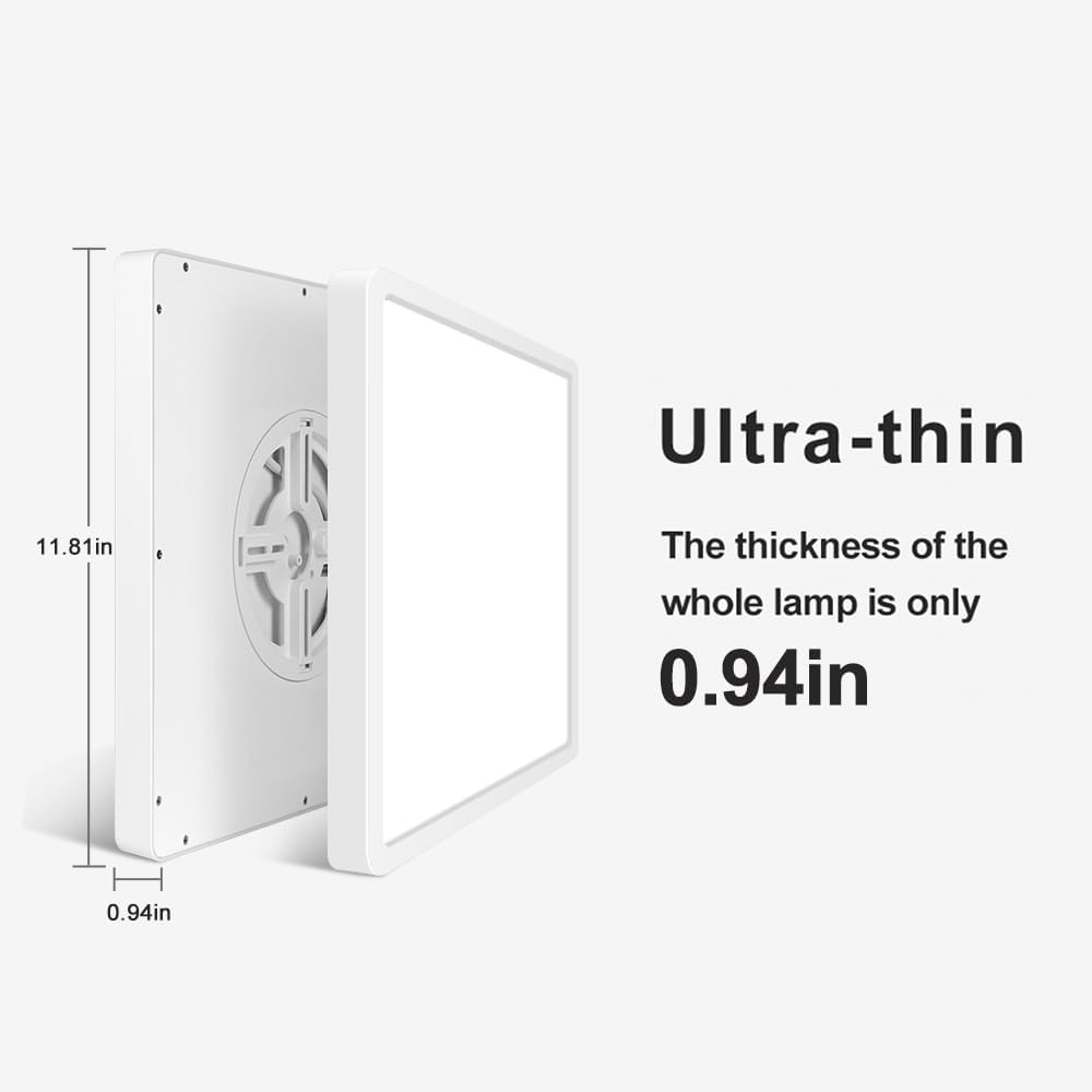9,0 Zoll quadratische LED-Deckenleuchte – 18 W – Weiß – 3000 K / 4500 K / 5000 K / 6500 K – Deckenleuchte zur Unterputzmontage – Lokaler Lagerbestand (US/UK/DE)