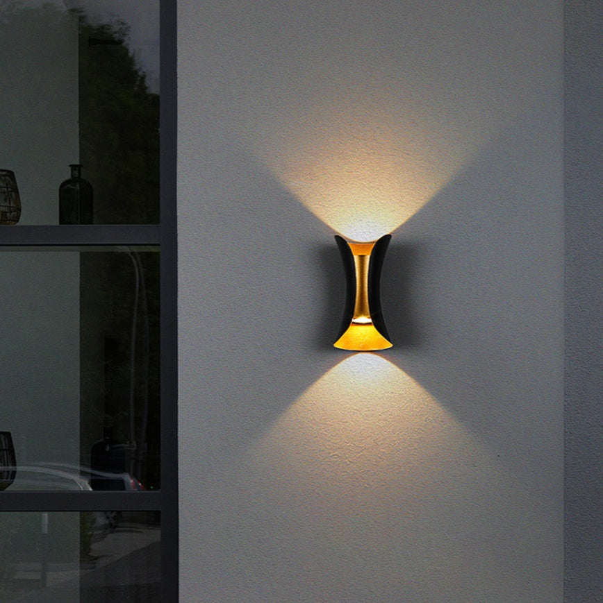 Waterproof LED Wall Light - 10W | 3000K / 6500K | White / Black / Black & Golden | Up & Down Outdoor Wall Sconce for Porch, Garden, Balcony & Indoor Decoration | Plastic Housing | IP65 | 4-Pack