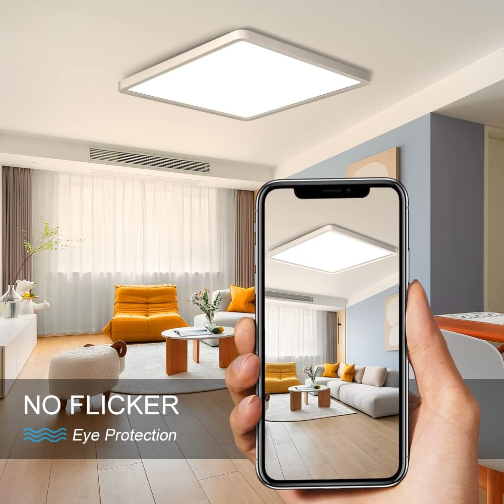 12.0 Inch Square LED Ceiling Light – 24W – White – 3000K / 4500K / 5000K / 6500K – Flush Mount Ceiling Light – Local Stock (US/UK/DE)