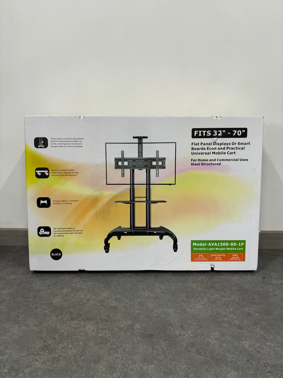 M Series Floor Stand for 3D Hologram Fan | Compatible with M Series 130cm / 150cm / 200cm Diameter Models | Heavy-Duty Steel Frame | Black Finish