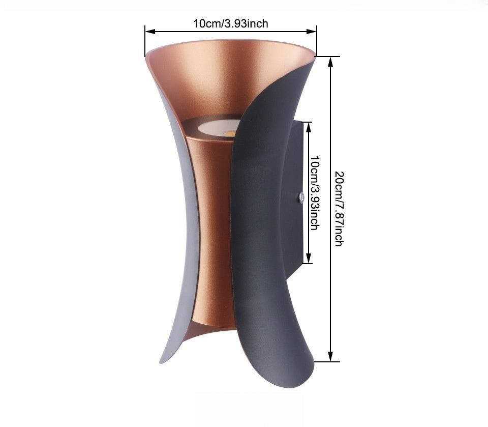 Waterproof LED Wall Light - 10W | 3000K / 6500K | White / Black / Black & Golden | Up & Down Outdoor Wall Sconce for Porch, Garden, Balcony & Indoor Decoration | Plastic Housing | IP65 | 4-Pack