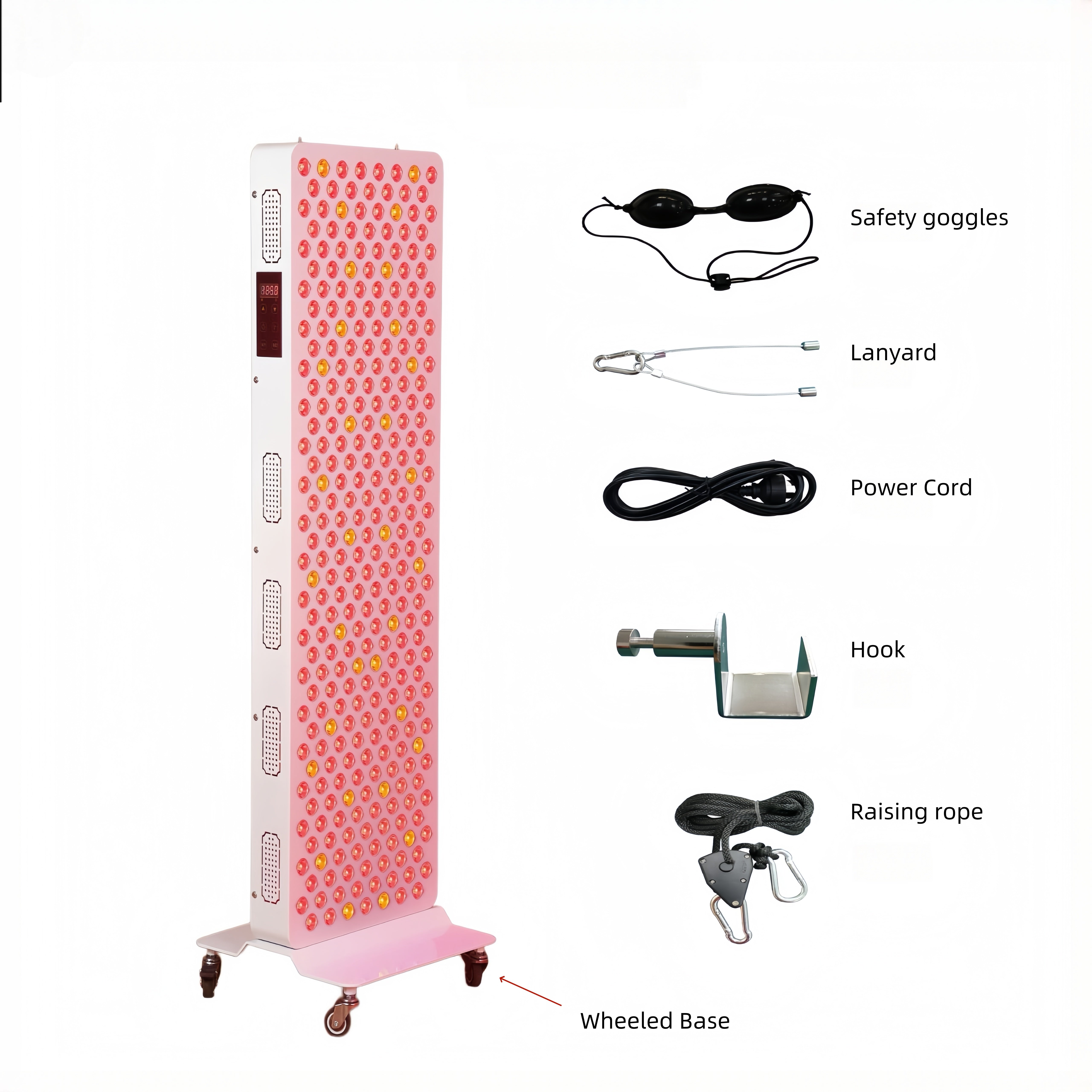 ALPRO1500 Red LED Light Therapy Panel, 420W Deep Red 660nm & Near Infrared 850nm LED Light Therapy