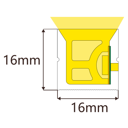 RGB Color Changing Neon LED Strip Light SMD5050 60LEDs/M | 16×16mm Flexible Silicone Neon Rope | IP67 Waterproof | Top-Bend & Side-Bend Options | 5M Roll (Strip Only)