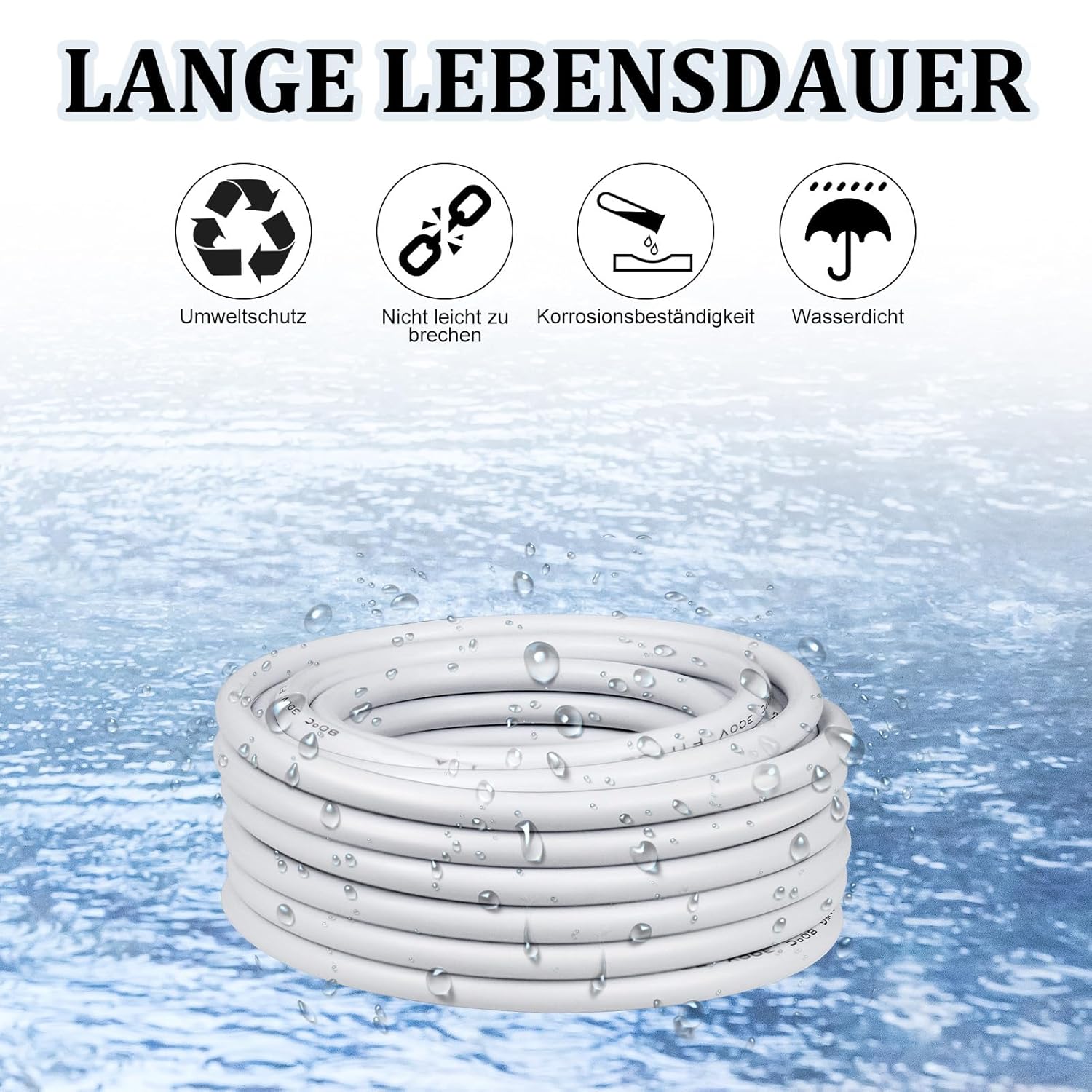 16 AWG Electrical Wire, 6/7/8 Conductor Multi-Core Tinned Copper Cable, Black/White PVC Insulated Flexible Control Wire, 10/20/50m (33ft–165ft) Options