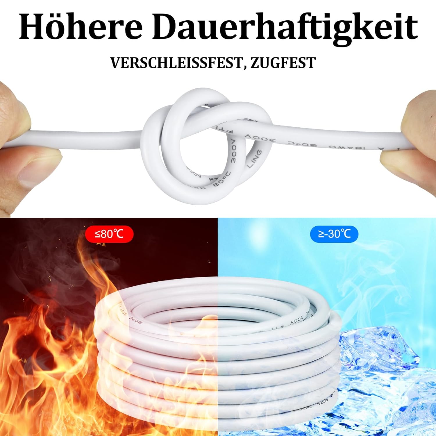 16 AWG Electrical Wire, 6/7/8 Conductor Multi-Core Tinned Copper Cable, Black/White PVC Insulated Flexible Control Wire, 10/20/50m (33ft–165ft) Options