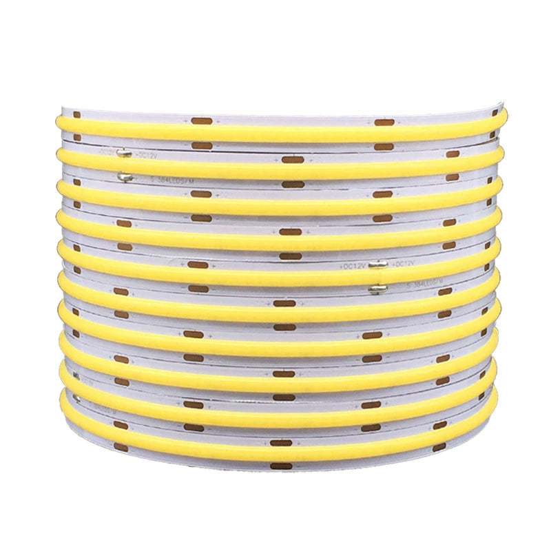 FCOB LED-Streifen 16.4FT/5M CRI90 320LEDs/m 8W/m 12V/24V Dimmbares LED-Lichtband für den Innenbereich