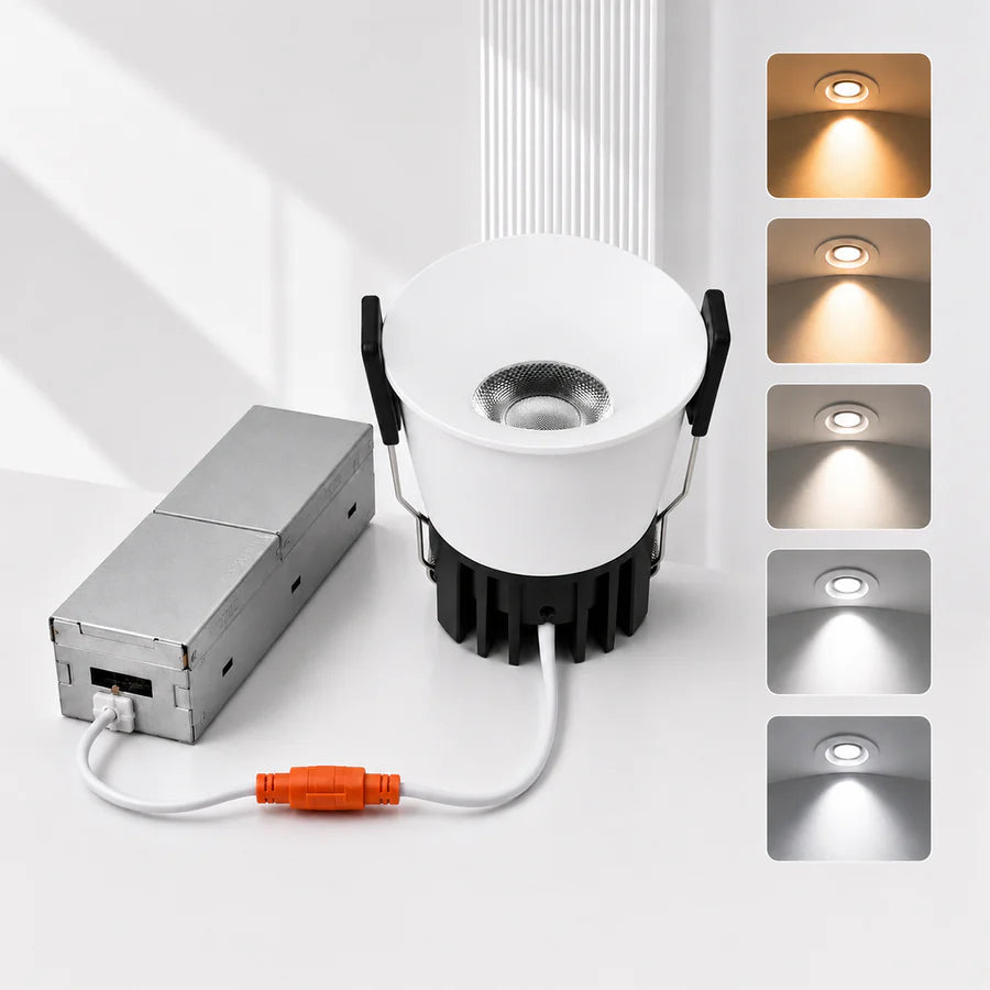 PRO-1 Series Deep Anti-Glare Full Spectrum LED Downlight Sample Pack – 1 Pack | 90–140V | Choose Any Model (PRO-1A / 1B / 1C) | CRI>97 | 24° Beam | 5CCT Adjustable (2700K–5000K) | White Housing
