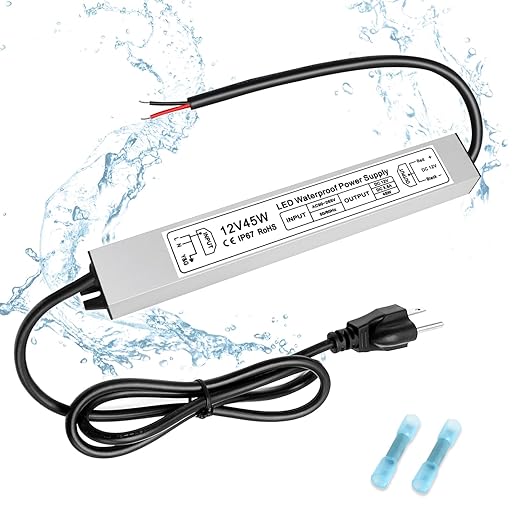 12V Waterproof LED Power Supply 30W–280W, 90–265V Input, Single/Dual Wire Output, Aluminum Housing, Outdoor LED Driver, CE/RoHS/FCC —US/UK/EU Plug & Wire Leads Options