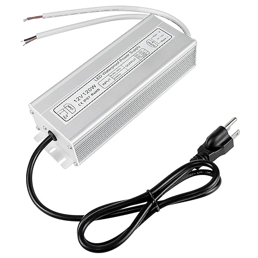 12V Waterproof LED Power Supply 30W–280W, 90–265V Input, Single/Dual Wire Output, Aluminum Housing, Outdoor LED Driver, CE/RoHS/FCC —US/UK/EU Plug & Wire Leads Options