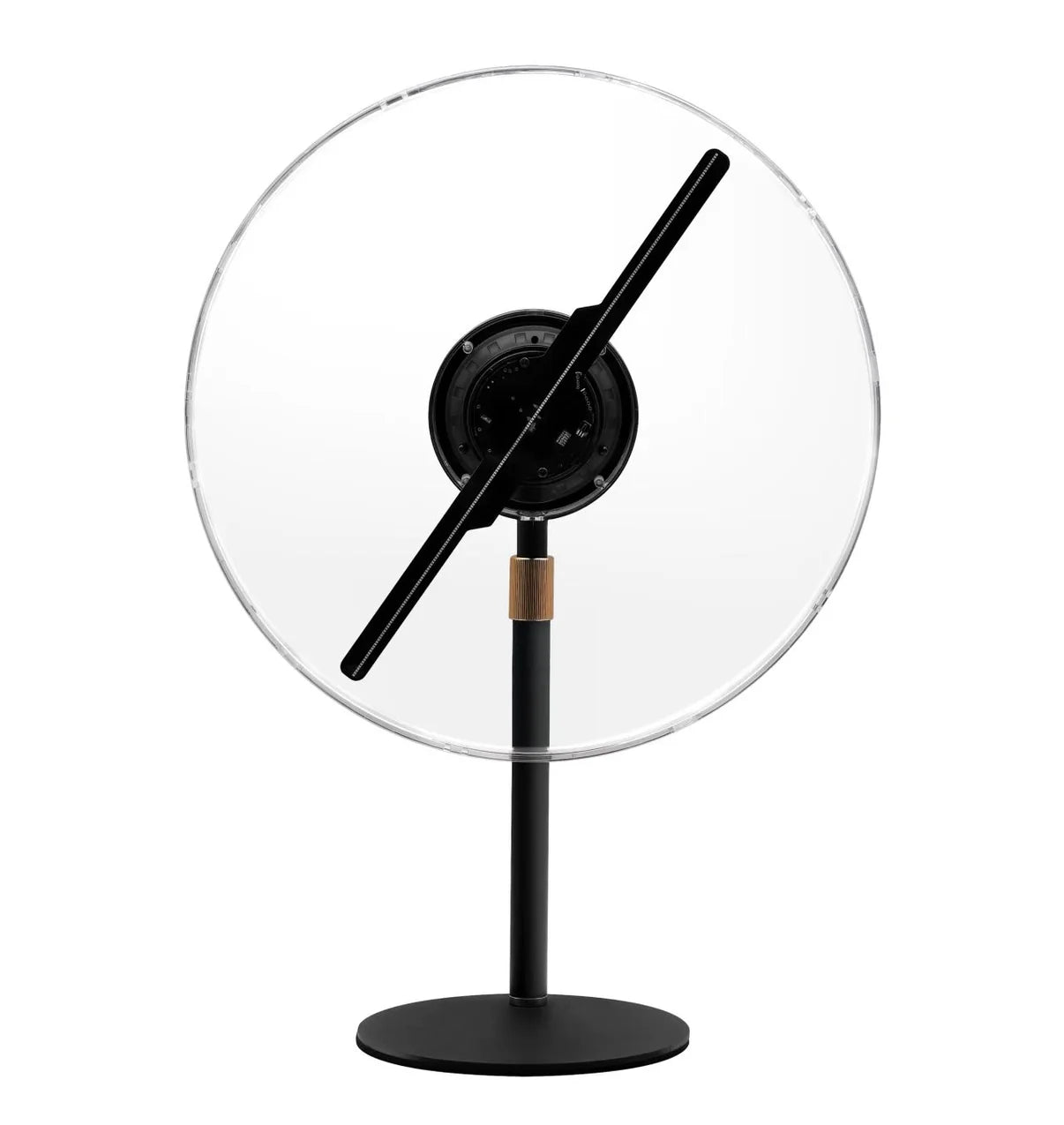 30 cm (11,8 Zoll) DC5V 3D-Hologramm-Lüfterdisplay | 2-Blatt-LED-Visual-Player mit hoher Helligkeit | Desktop-/Bodenständer | Batteriebetriebene Option (keine Batterie enthalten) | Schutzhülle/Gehäuse mit transparentem oder schwarzem Hintergrund
