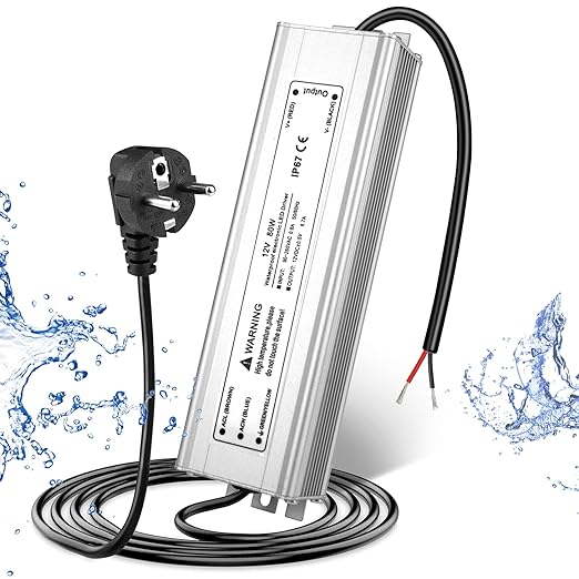 12V Waterproof LED Power Supply 30W–280W, 90–265V Input, Single/Dual Wire Output, Aluminum Housing, Outdoor LED Driver, CE/RoHS/FCC —US/UK/EU Plug & Wire Leads Options