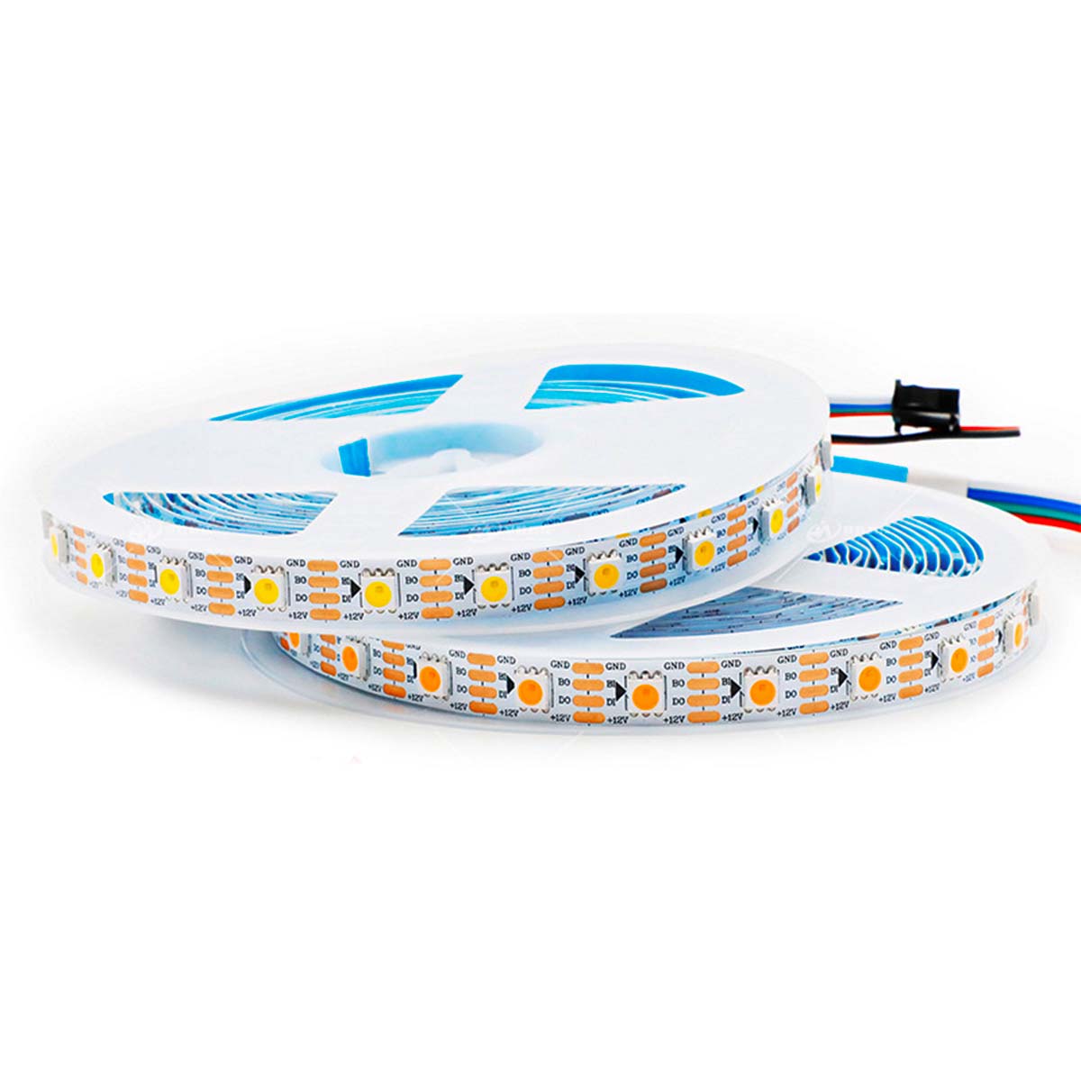 DC12V WS2815 Single Color IC LED Strip Light - Warm White 3000K | 10mm PCB | SMD5050 Individually Addressable | Breakpoint Resume | 30/60/74/96 LEDs/M | White PCB | IP00 / IP65 / IP67 | for Party, Decoration, Home DIY Lighting Projects | 5/50M