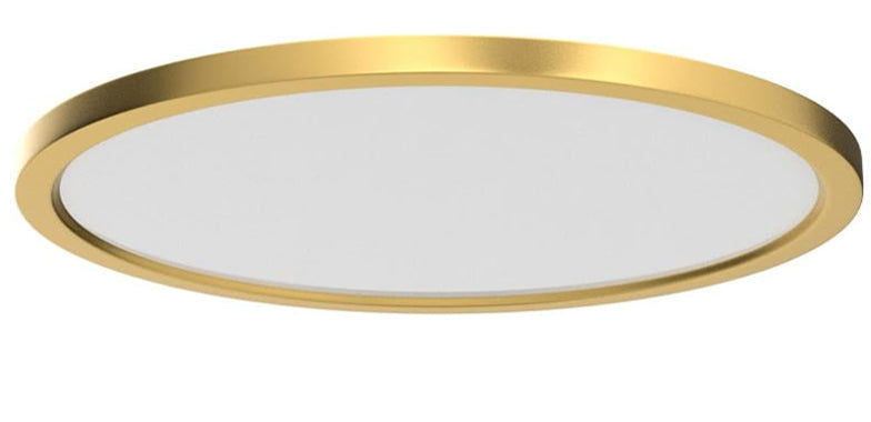 Plafonnier LED rond AC 110–130 V – Doré – Options 18 W/24 W/32 W – 3 000 K/4 500 K/5 000 K/6 500 K – Plafonnier encastré – Stock local (États-Unis)