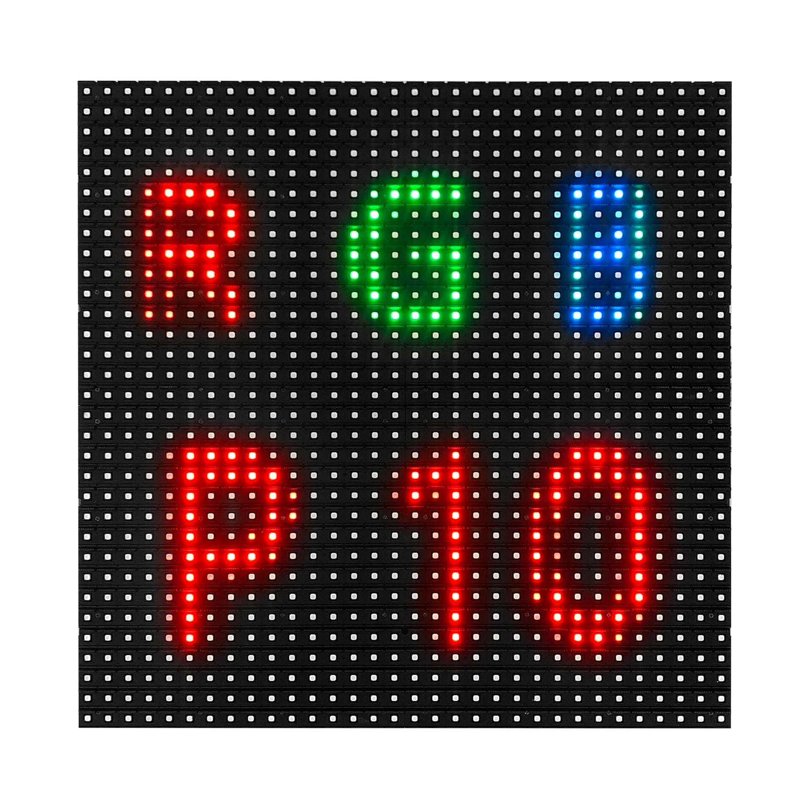 Module LED d'extérieur série OD-PM – P4 / P5 / P6.67 / P8 / P10 | Panneau carré 320 × 320 mm | IP65, entretien avant et arrière