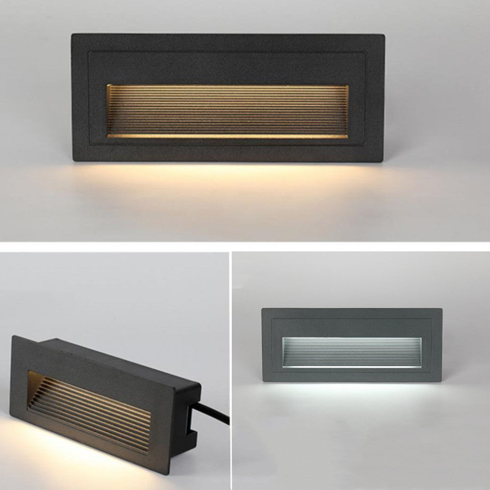 Lot de 2 appliques murales LED étanches 3 W AC100-240 V IP65 pour escaliers