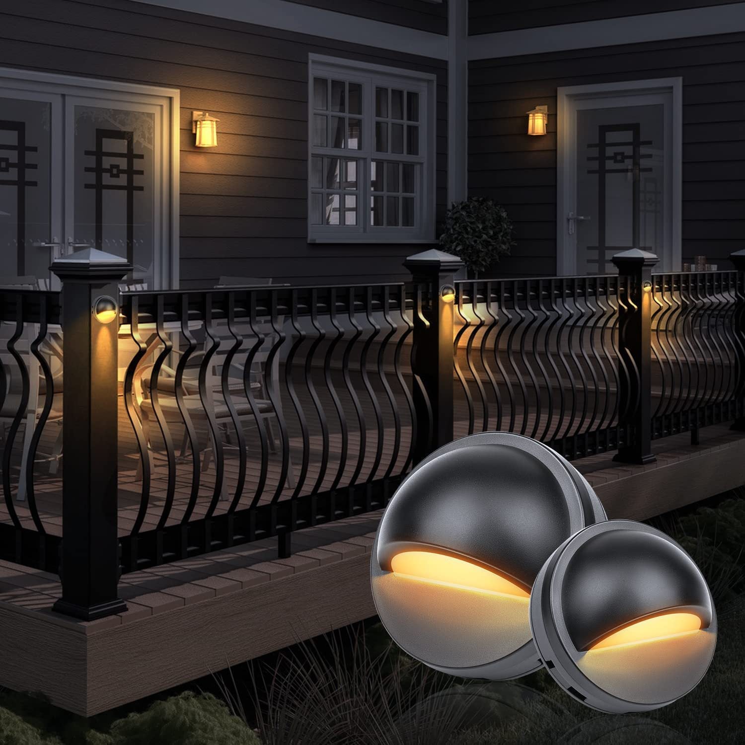 Low Voltage LED Deck Lights - 2.5W | 3000K / 4000K | AC/DC 12–36V | IP67 Waterproof | Outdoor Lights for Walkway Stair Post Railing | 6 /12-Pack